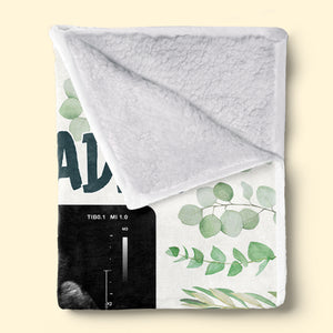 Custom Photo Love You, From Your Little Bump - Family Personalized Custom Baby Blanket - Baby Shower Gift, Gift For First Dad