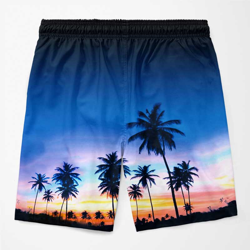 Short de plage hawaïen personnalisé avec photo « Heure d'été » - Cadeau amusant pour les vacances d'été, les anniversaires et les fêtes de fin d'année.