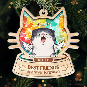 Ornement personnalisé en acrylique pour chat « Never Forgotten » – Cadeau de Noël pour les propriétaires et les amoureux des animaux