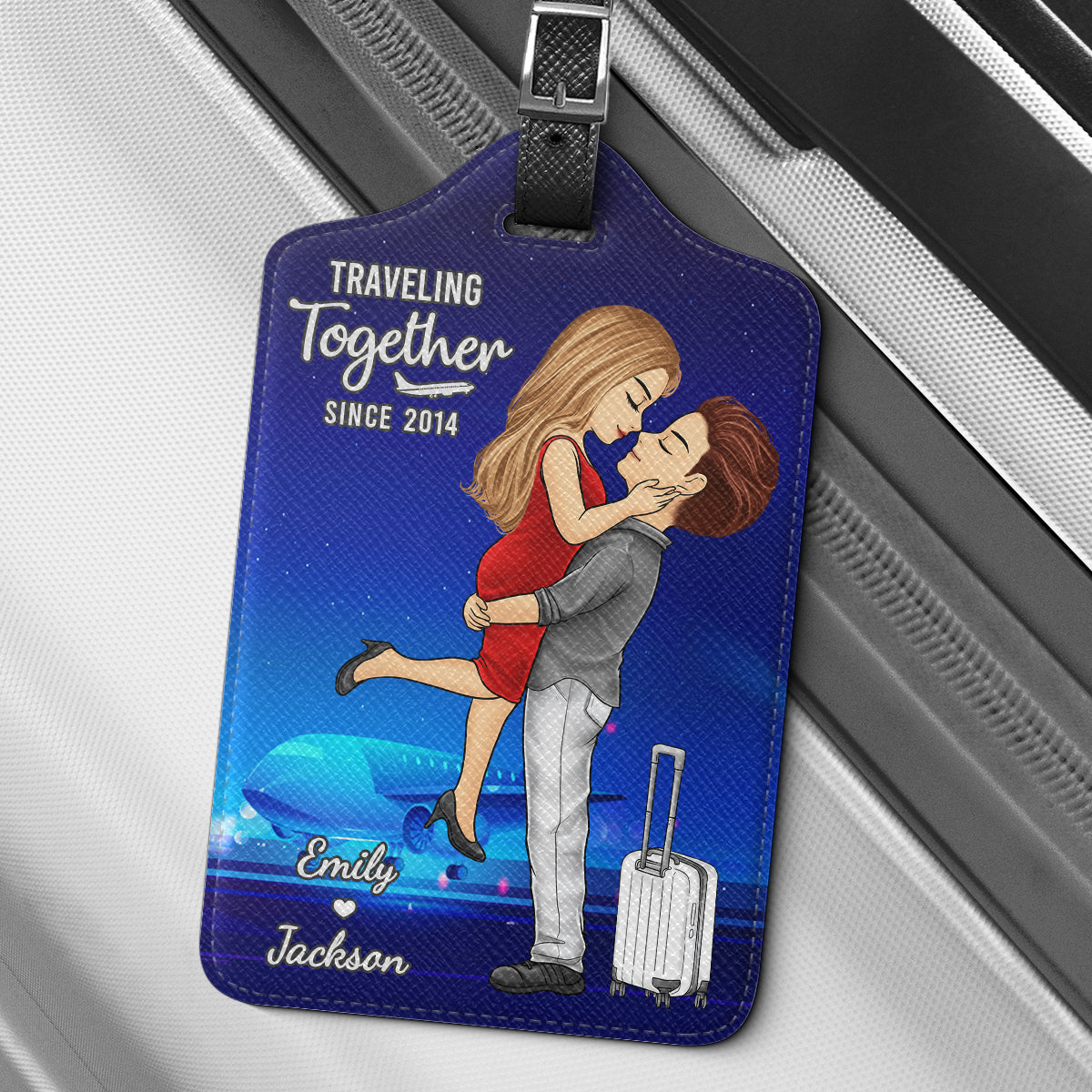 Une vie d'aventures ensemble - Étiquette de bagage personnalisée - Cadeau de vacances, cadeau pour les amoureux du voyage d'aventure, mari et femme, anniversaire