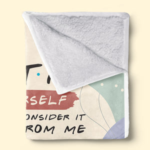 Considérez-le comme un gros câlin de ma part - Couverture personnalisée Bestie - Cadeau pour meilleures amies, BFF, sœurs
