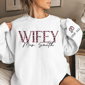 My Favorite Love Story Is Ours - Couple Personalized Custom Unisex Sweatshirt With Design On Sleeve - Gift For Husband Wife, Anniversary