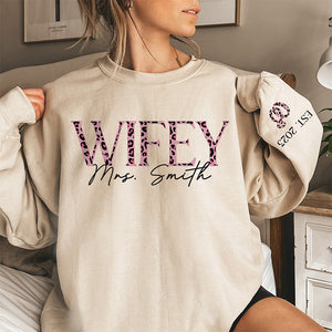 My Favorite Love Story Is Ours - Couple Personalized Custom Unisex Sweatshirt With Design On Sleeve - Gift For Husband Wife, Anniversary