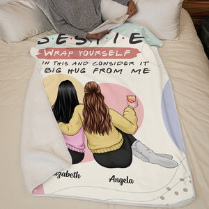 Considérez-le comme un gros câlin de ma part - Couverture personnalisée Bestie - Cadeau pour meilleures amies, BFF, sœurs