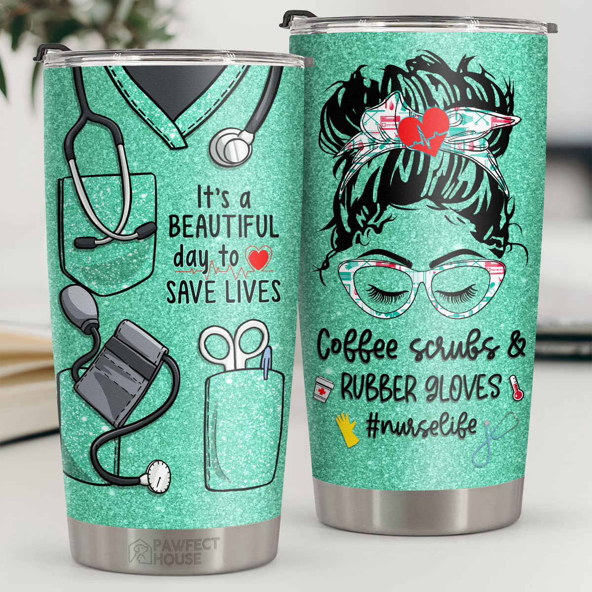 La vie d'infirmière, c'est une belle journée pour sauver des vies - Tumbler - Appréciation, remise de diplôme, retraite, cadeau de remerciement pour une infirmière, cadeau de la semaine des infirmières, La vie d'infirmière