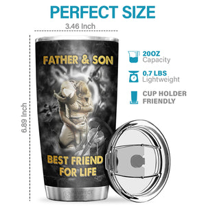 Je sais que ce n'est pas facile pour un homme d'élever un enfant - Tumbler - À mon père, cadeau pour papa, cadeau de papa de la part de sa fille et de son fils, cadeau d'anniversaire pour papa
