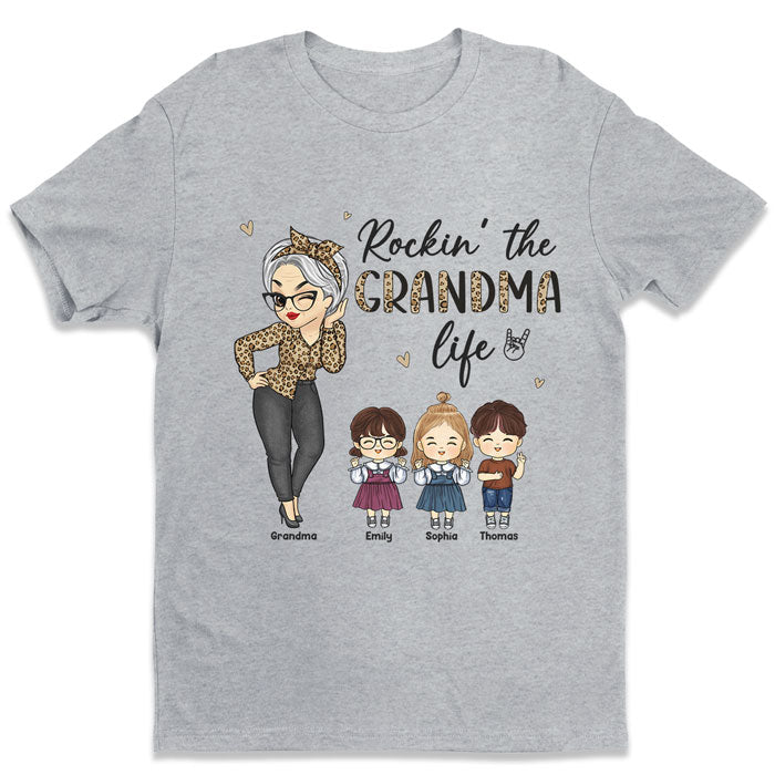 Rockin' The Nana Life - T-shirt unisexe personnalisé, sweat à capuche, sweat-shirt - Cadeau de fête des mères, d'anniversaire pour maman, grand-mère