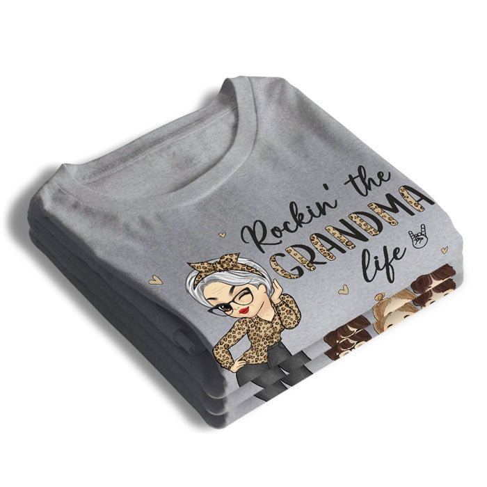 Rockin' The Nana Life - T-shirt unisexe personnalisé, sweat à capuche, sweat-shirt - Cadeau de fête des mères, d'anniversaire pour maman, grand-mère