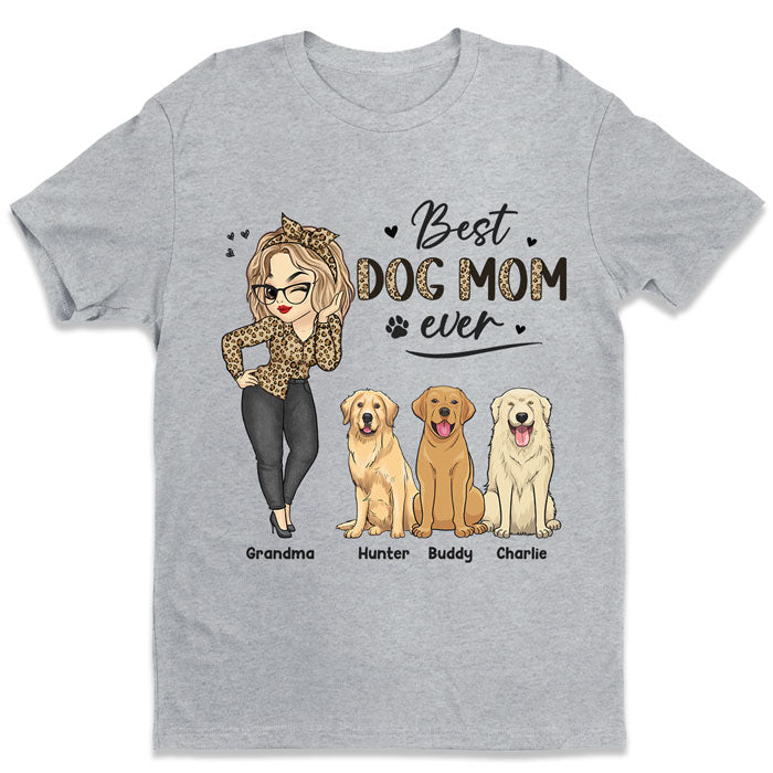 La meilleure maman de chien - T-shirt unisexe personnalisé, sweat à capuche, sweat-shirt - Cadeau de fête des mères, d'anniversaire pour les propriétaires d'animaux et les amoureux des animaux