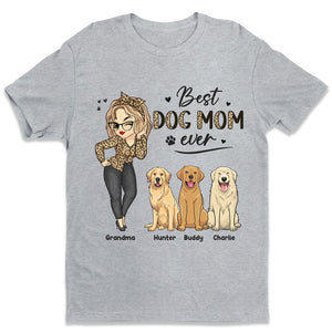 La meilleure maman de chien - T-shirt unisexe personnalisé, sweat à capuche, sweat-shirt - Cadeau de fête des mères, d'anniversaire pour les propriétaires d'animaux et les amoureux des animaux