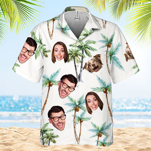T-shirt hawaïen unisexe personnalisé avec photo « Cherchez plus » – Cadeau pour la famille, les propriétaires d'animaux et les amoureux des animaux
