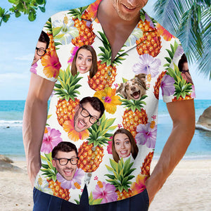 T-shirt hawaïen unisexe personnalisé avec photo « Cherchez plus » – Cadeau pour la famille, les propriétaires d'animaux et les amoureux des animaux