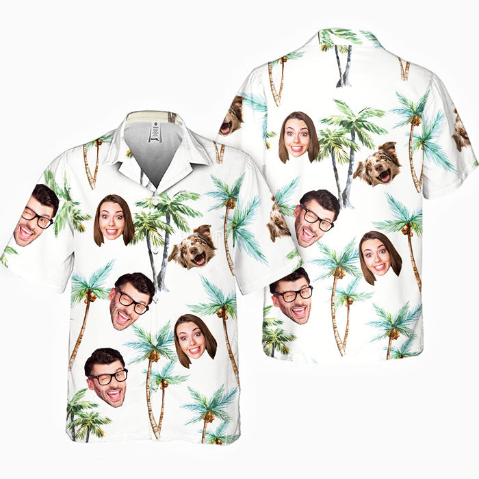 T-shirt hawaïen unisexe personnalisé avec photo « Cherchez plus » – Cadeau pour la famille, les propriétaires d'animaux et les amoureux des animaux