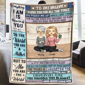 We Love You From All The Times - Family Personalized Custom Blanket - Mother's Day, Birthday Gift For Mom From Daughter
