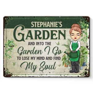 Dans le jardin, je vais perdre la tête - Panneau en métal personnalisé pour décoration de jardin - Cadeau de pendaison de crémaillère pour les amateurs de jardinage