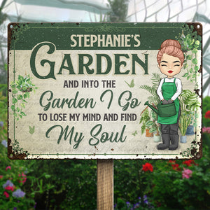 Dans le jardin, je vais perdre la tête - Panneau en métal personnalisé pour décoration de jardin - Cadeau de pendaison de crémaillère pour les amateurs de jardinage