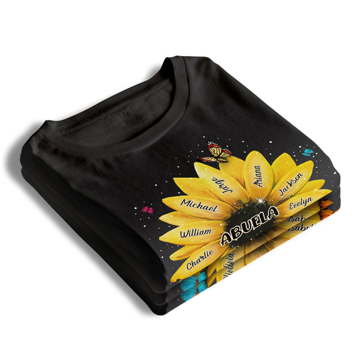 Nana, brille comme une fleur ! T-shirt unisexe personnalisé, sweat à capuche, sweat-shirt ! Cadeau d'anniversaire pour grand-mère