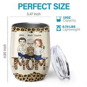 Cadeau de fête des mères offert par votre belle-fille - Verre à vin personnalisé pour la famille - Cadeau de fête des mères et d'anniversaire pour maman 