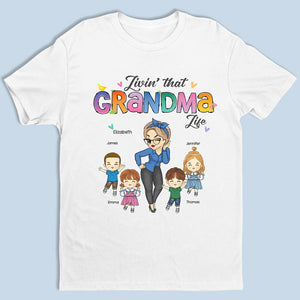 « Vivre la vie de grand-mère » – T-shirt unisexe personnalisé, sweat à capuche, sweat-shirt – Cadeau d'anniversaire pour maman et grand-mère