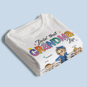 « Vivre la vie de grand-mère » – T-shirt unisexe personnalisé, sweat à capuche, sweat-shirt – Cadeau d'anniversaire pour maman et grand-mère