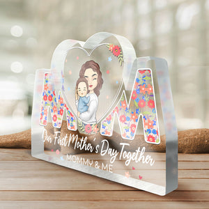 Our First Mother's Day Together - Family Personalized Custom Shaped Acrylic Plaque - Mother's Day, Gift For First Mom