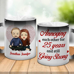 Mari et femme toujours en forme - Tasse personnalisée à changement de couleur - Cadeau pour couples, mari et femme
