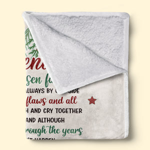 To My Best Friend, Friends Are Our Chosen Family - Bestie Personalized Custom Blanket - Christmas Gift For Best Friends, BFF, Sisters