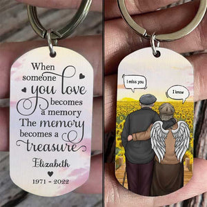 When Someone You Love Becomes A Memory, The Memory Becomes A Treasure - Personalized Keychain.
