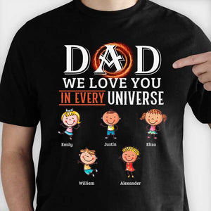 Nous t'aimons infiniment - T-shirt unisexe personnalisé, sweat à capuche - Cadeau pour papa