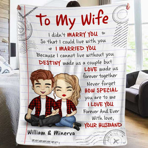 Destiny Made Us A Couple - Gift For Couples, Personalized Blanket.