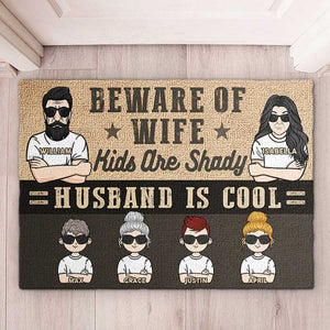 Attention à votre femme ! Tapis décoratif personnalisé ! Cadeau pour couple, mari et femme