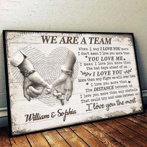 I Love You More Than Any Fight We Will Ever Have - Gift For Couples, Personalized Horizontal Poster.