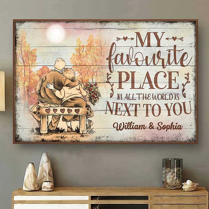 My Favourite Place - Personalized Horizontal Poster.