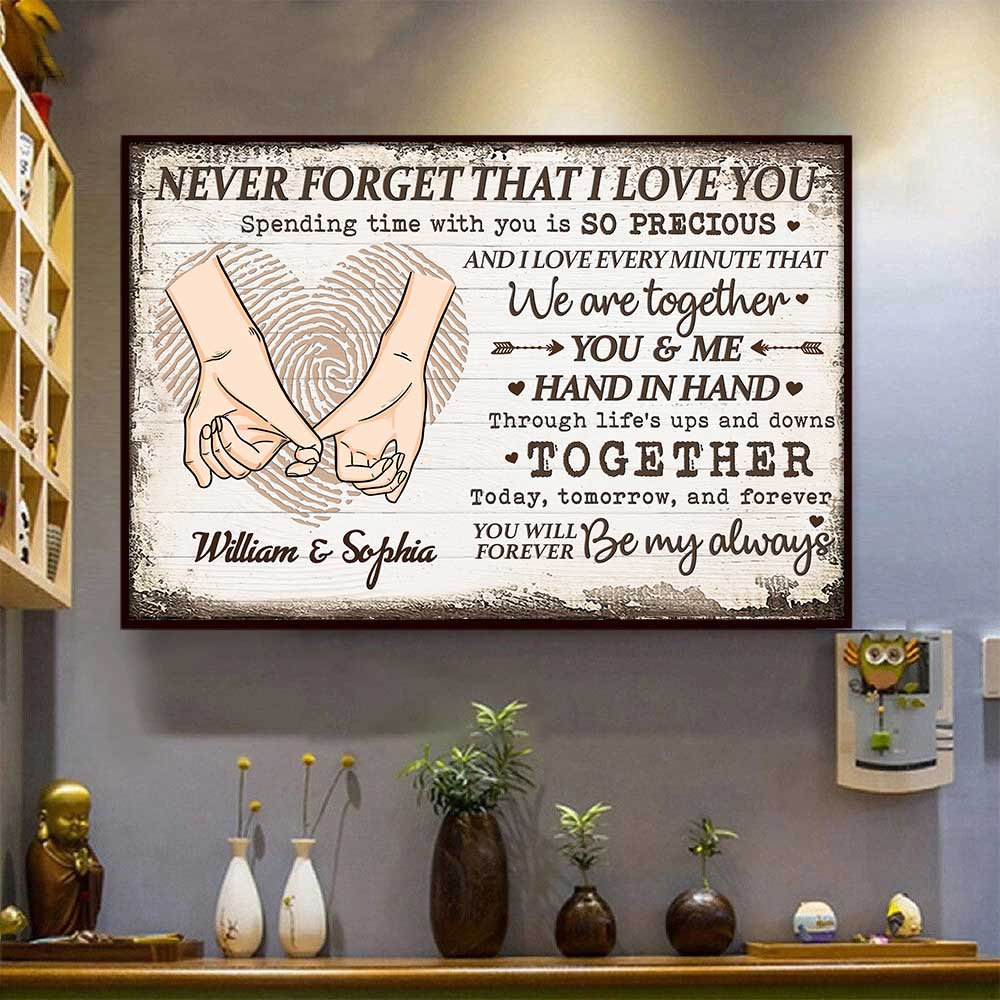 I Love Every Minute That We Are Together - Personalized Horizontal Poster.