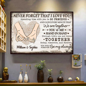 I Love Every Minute That We Are Together - Personalized Horizontal Poster.