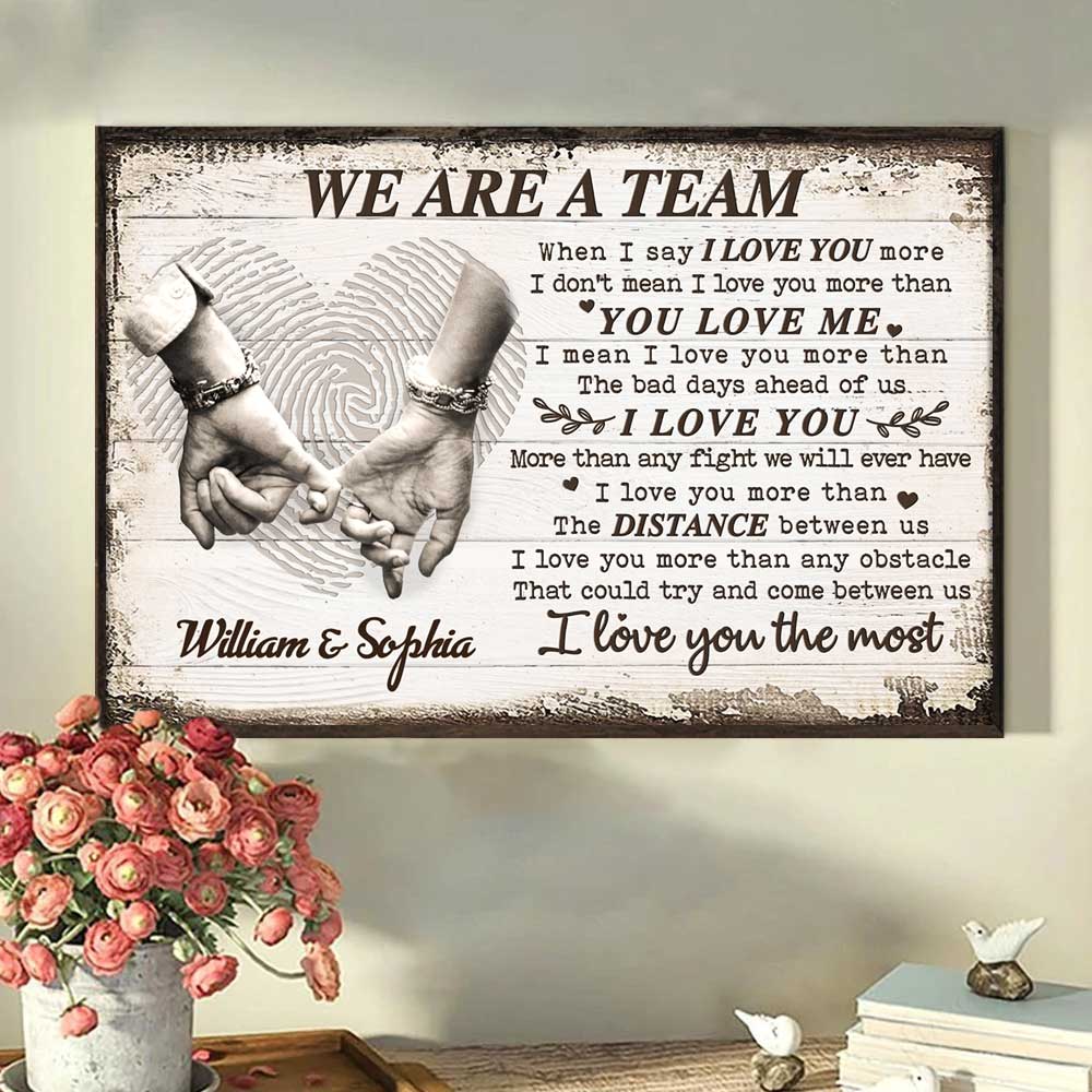 I Love You More Than Any Fight We Will Ever Have - Gift For Couples, Personalized Horizontal Poster.