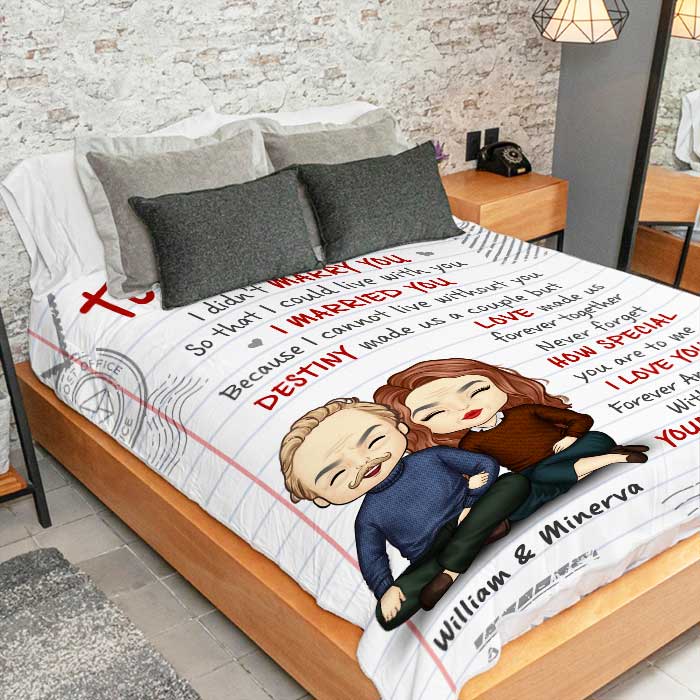 Destiny Made Us A Couple - Gift For Couples, Personalized Blanket.