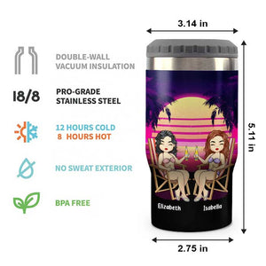 Keeping Each Other Sane - Personalized Can Cooler - Gift For Bestie