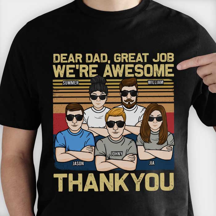 Merci papa, nous sommes géniaux - T-shirt unisexe personnalisé - Cadeau pour papa