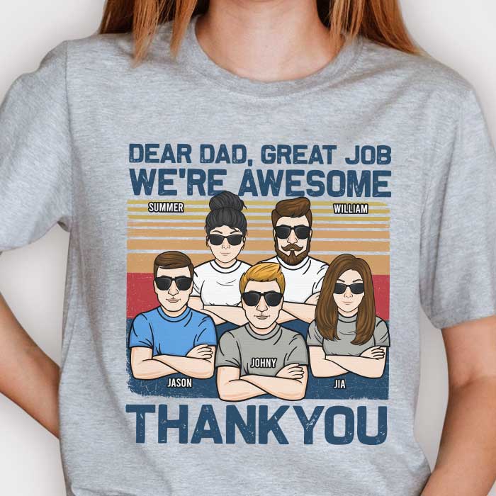 Merci papa, nous sommes géniaux - T-shirt unisexe personnalisé - Cadeau pour papa