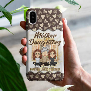Mère et filles liées à jamais - Cadeau pour maman, coque de téléphone personnalisée