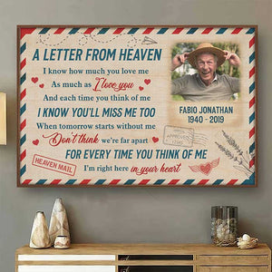 Une lettre du ciel - Télécharger une image, affiche horizontale personnalisée