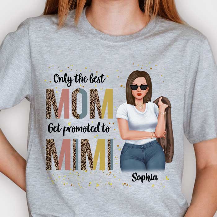 Seules les meilleures mamans sont promues grand-mères - Cadeau pour maman, grand-mère - T-shirt unisexe personnalisé, sweat à capuche