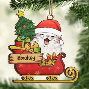 Je vous souhaite un joyeux Noël ! Décoration personnalisée pour chien et chat ! En bois, forme unique ! Cadeau de Noël pour les propriétaires et les amoureux des animaux.