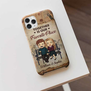 Ensemble, c'est notre endroit préféré ! Cadeau pour couple, coque de téléphone personnalisée