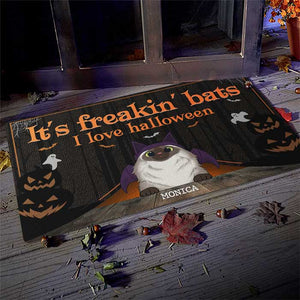 C'est des chauves-souris qu'on adore Halloween - Tapis décoratif personnalisé - Cadeau pour les amoureux des animaux, cadeau d'Halloween