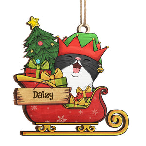 Je vous souhaite un joyeux Noël ! Décoration personnalisée pour chien et chat ! En bois, forme unique ! Cadeau de Noël pour les propriétaires et les amoureux des animaux.