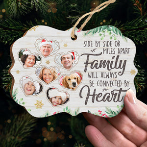 La famille sera toujours unie par le cœur - Décoration de Noël personnalisée en bois avec photo en forme de Benelux - Télécharger une image, cadeau pour la famille, cadeau de Noël