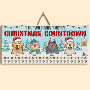 Noël est la période la plus merveilleuse de l'année - Panneau en bois personnalisé pour chien et chat, compte à rebours de Noël, calendrier de l'Avent - Cadeau de Noël pour propriétaires et amoureux des animaux