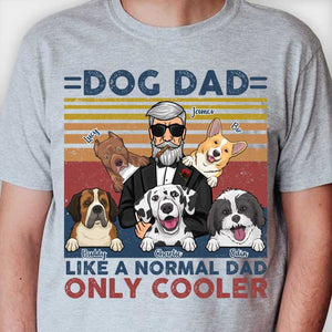T-shirt et sweat à capuche unisexe personnalisé « Chien Dad Cooler » – Cadeau pour papa